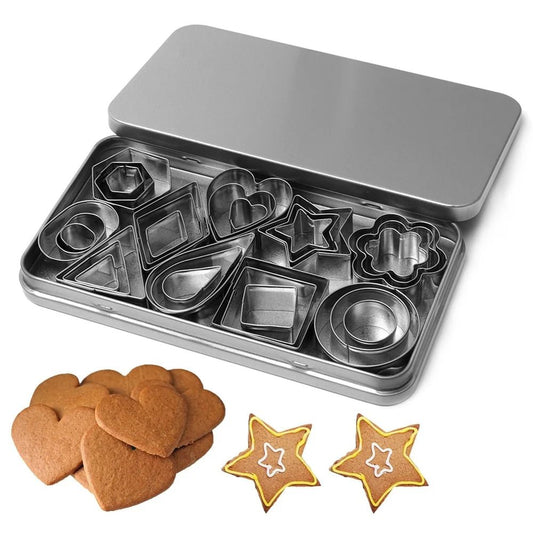 1/30Pcs Box Stainless Steel Mold for Baking Heart Star Flower Shape Cake Chocolate Pastry Molds Bakeware Kitchen Cookie Cutters - ArtPatiss