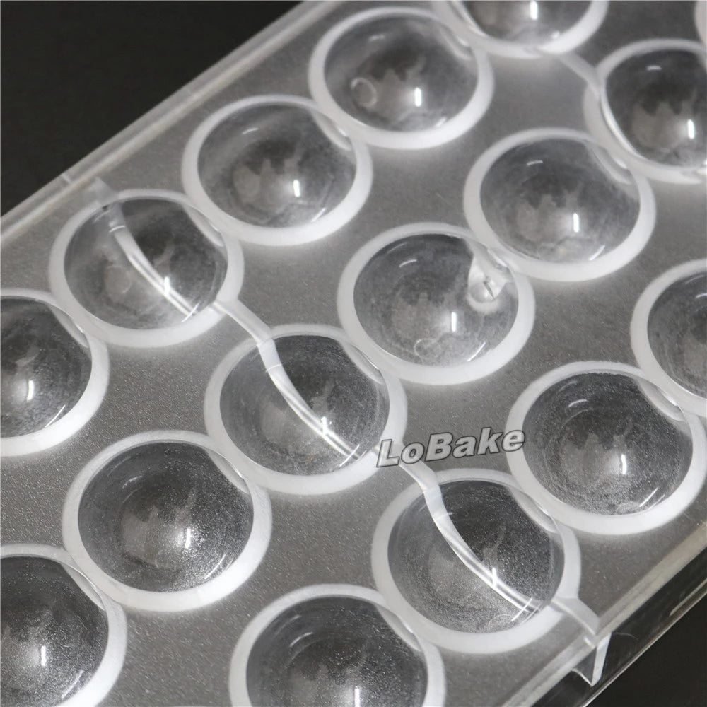 24 cavities high quality 3D Ball shape PC Polycarbonate chocolate mold moule patisserie for kitchen DIY baking form supplies