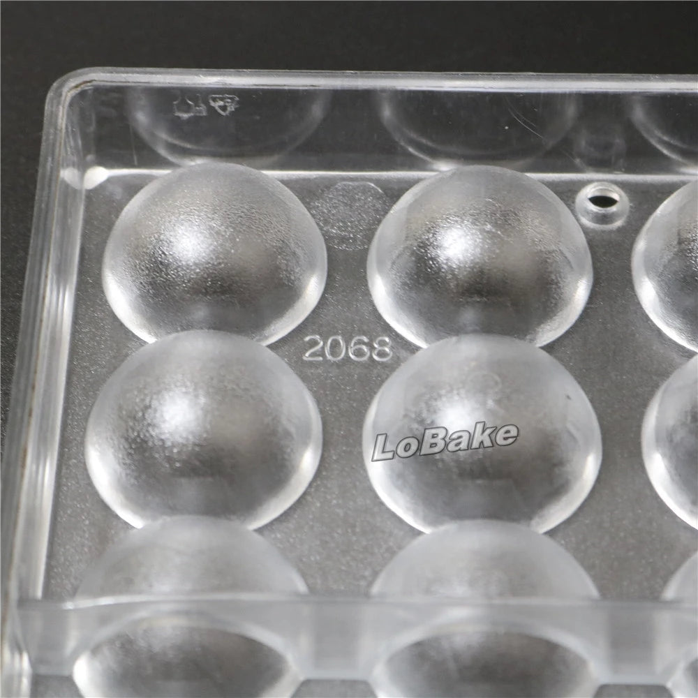 24 cavities high quality 3D Ball shape PC Polycarbonate chocolate mold moule patisserie for kitchen DIY baking form supplies