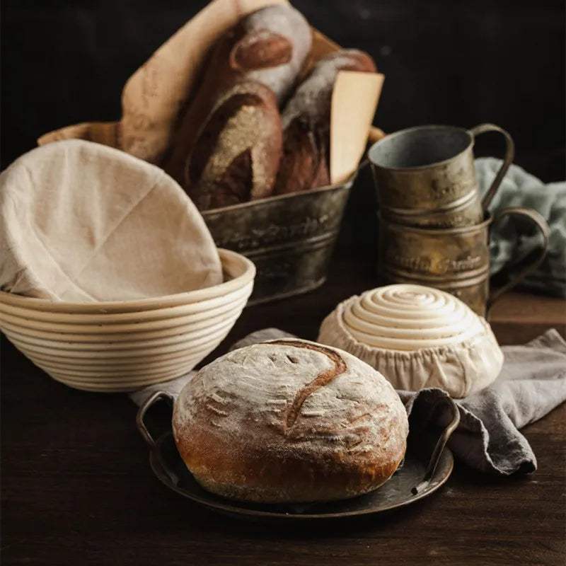 Fermentation Rattan Basket Baguette Oval Shape Country Bread Baguette Dough Banneton Brotform Proofing Proving Baskets Tools