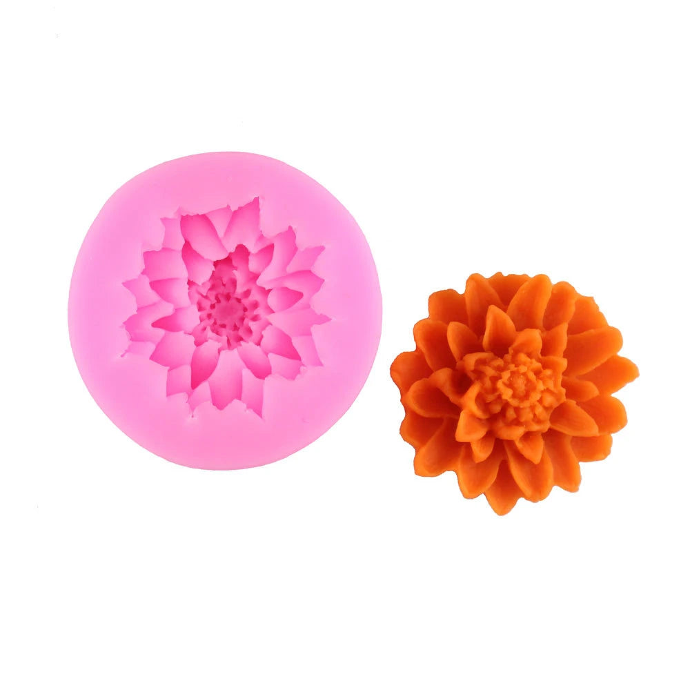 2pcs/lot Chocolate Cake Fondant Decorating Tool Baking Mould Silicone Mould Flower DIY Bakery Supplies