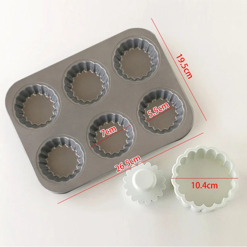 Flower Lace Carbon Steel Bakeware Mold Mini Cupcake Biscuit Mold Pie Cookie Fruit Egg DIY Mould Kitchen Pastry Baking Tool