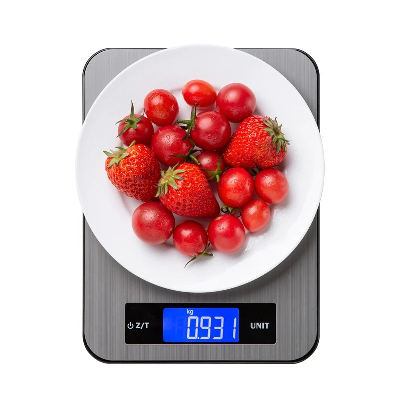 Digital Kitchen Scale 20KG 10kg Big Glass Panel Stainless Steel Touch Electronic LCD Scales Food Snacks Weighing Baking Tools