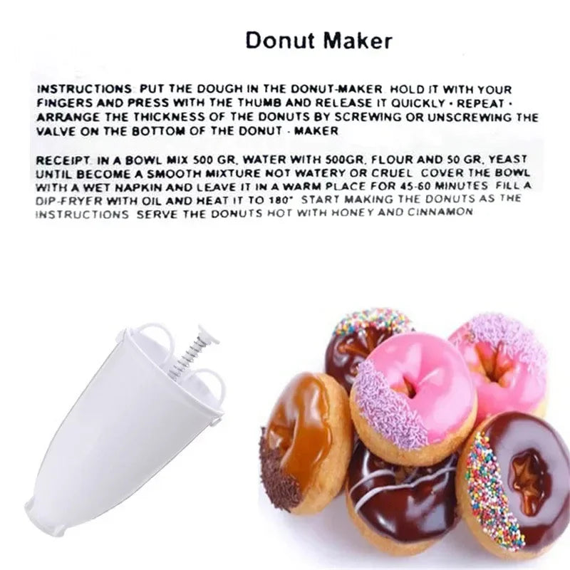 DIY Confectionery Pastry Baking Tools Donut Maker Dispenser  Donut Making Artifact Creative Dessert Gadget Bakeware Cooking Tool