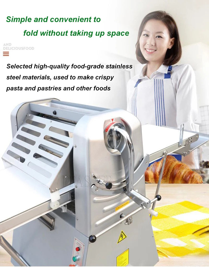 Croissant Small Roller Puff Pastry Dough Sheeter Bakery Laminating Machine for Bread Laminator Patisserie 220V