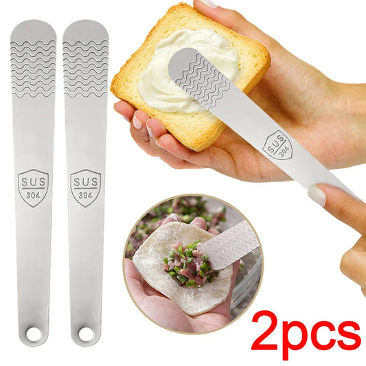 Dumpling Stuffing Spoon 304 Stainless Steel Flat Stuffing Shovel Stick Kitchen Pastry Wonton Dumplings Making Tool Accessories