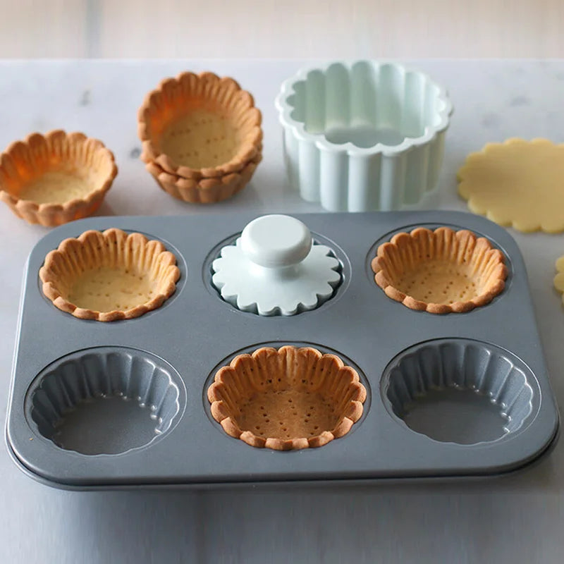 Flower Lace Carbon Steel Bakeware Mold Mini Cupcake Biscuit Mold Pie Cookie Fruit Egg DIY Mould Kitchen Pastry Baking Tool