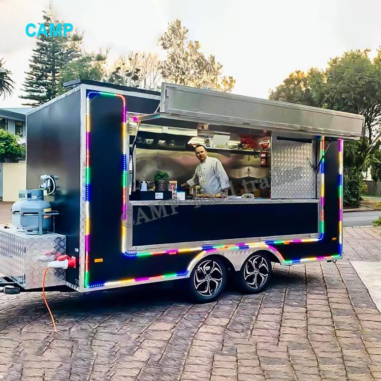 Best Price Mobile Coffee Burger Vans Electric Food Cart French Pastries Fast Food Truck With Full Kitchen Equipment