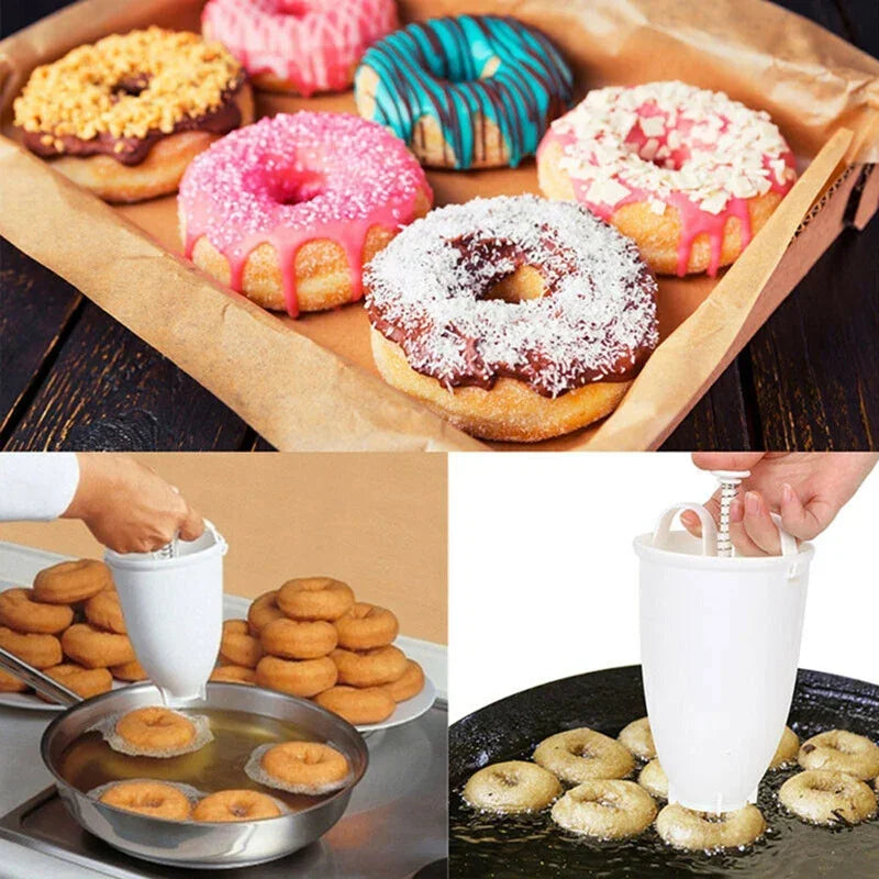 DIY Confectionery Pastry Baking Tools Donut Maker Dispenser  Donut Making Artifact Creative Dessert Gadget Bakeware Cooking Tool