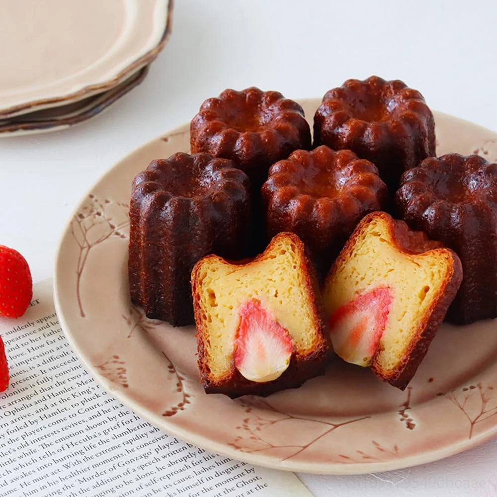 6/12 Cavity Canele Molds Carbon Steel Cannele Fluted Mould Non-Stick Canele Cupcake Muffin Cake Pan Kitchen Baking Tools