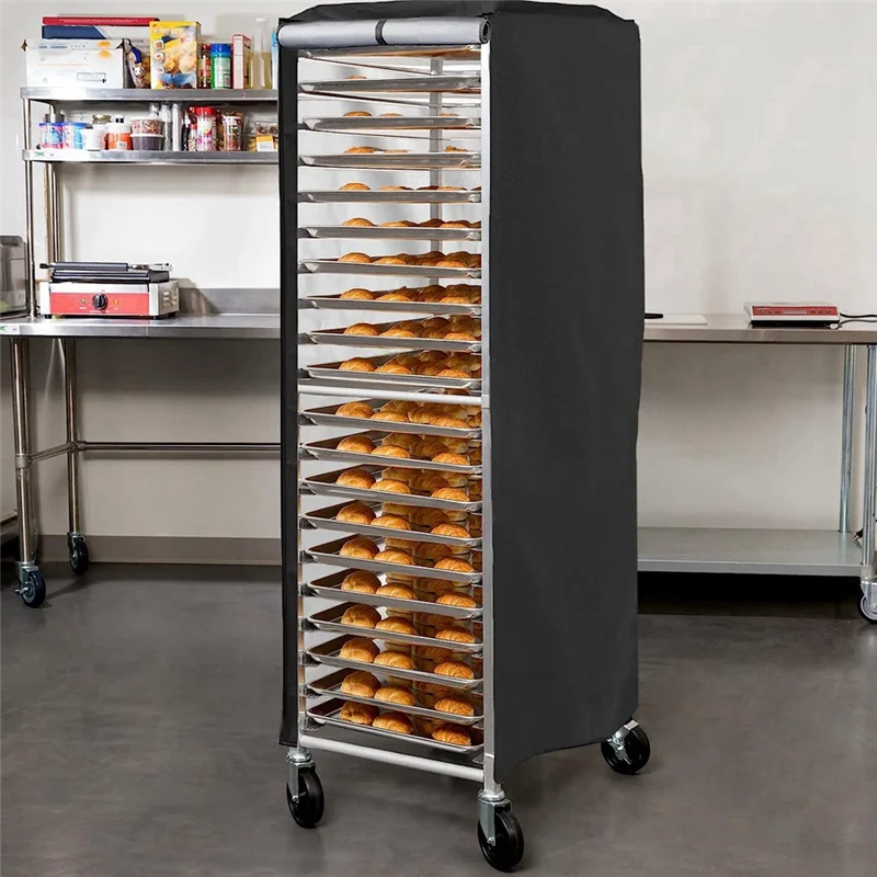 Bun Pan Rack Cover,High Density Waterproof and Dustproof Bread Rack Cover,23 X 28 X 64Inch,Bakery Single Rack Covers