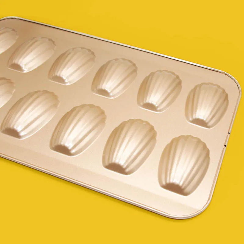 Dropship Mini Cake Tools Madeleine Pan/Molds 12 Cups Mini Cake Pans Madeleine Tray Metal Mini Cake Mould Baking Accessories